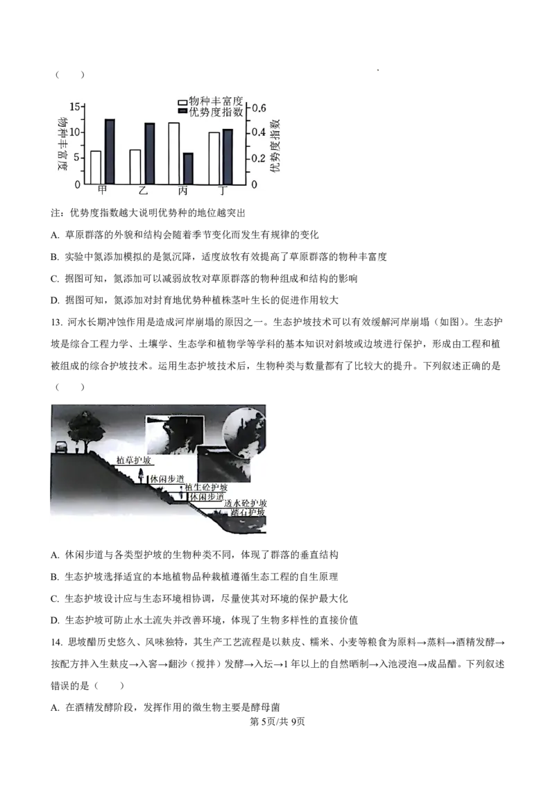 2025届甘肃省白银市靖远一中高三11月期中考-生物试卷_2024-2025高三（6-6月题库）_2024年11月试卷_11262025届甘肃省白银市靖远一中高三11月期中考