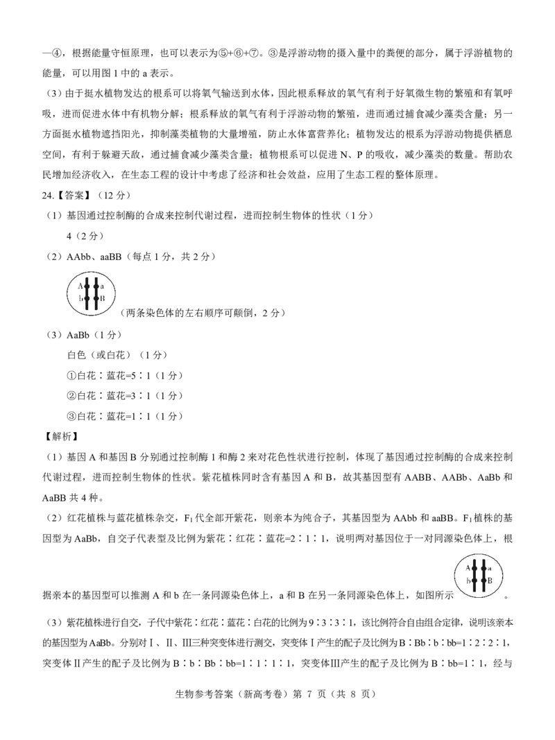 新高考卷名校教研联盟2024届高三3月联考生物参考答案_2024年3月_013月合集_2024届名校教研联盟高三3月联考（新高考卷）_名校教研联盟2024届高三3月联考（新高考卷）生物