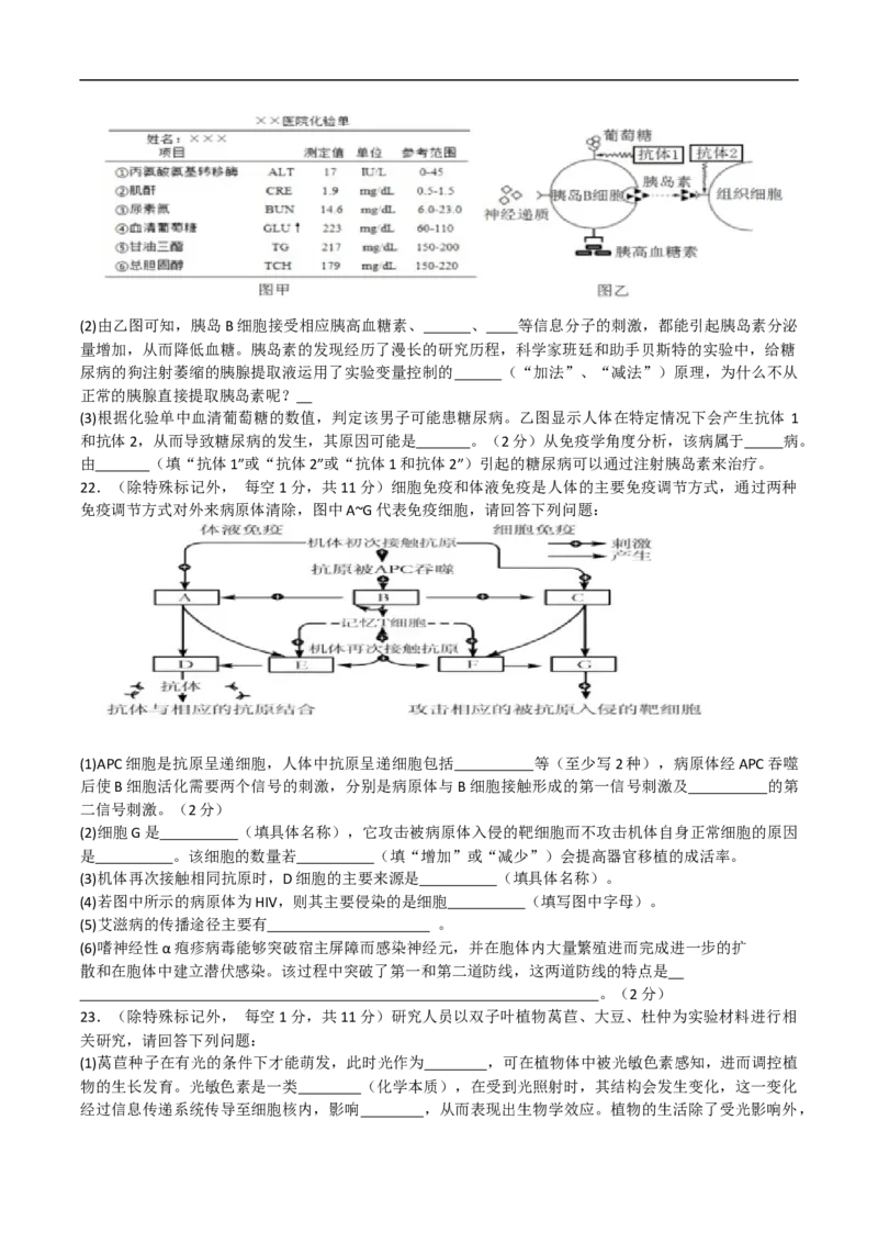 吉林省&ldquo;BEST合作体&rdquo;2024-2025学年高二上学期期末考试生物试卷_2024-2025高二（7-7月题库）_2025年01月试卷_0115吉林省&ldquo;BEST合作体&rdquo;2024-2025学年高二上学期期末考试