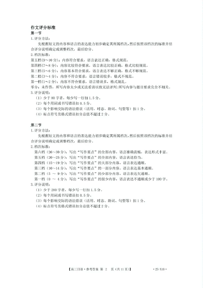 2025届陕西省安康市高三下学期第三次质量联考（三模）日语试卷（含答案）_2024-2025高三（6-6月题库）_2025年04月试卷_0428陕西省安康市2025届高三下学期第三次质量联考（全科）