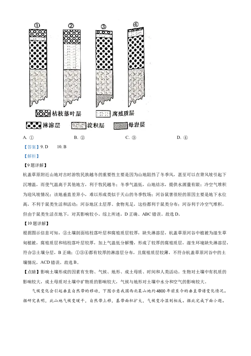 湖南省长沙市雅礼中学2022-2023学年高三下学期月考卷（六）地理试题（解析版）_2024年2月_01每日更新_10号_2023届湖南省长沙市雅礼中学高三上学期第六次月考