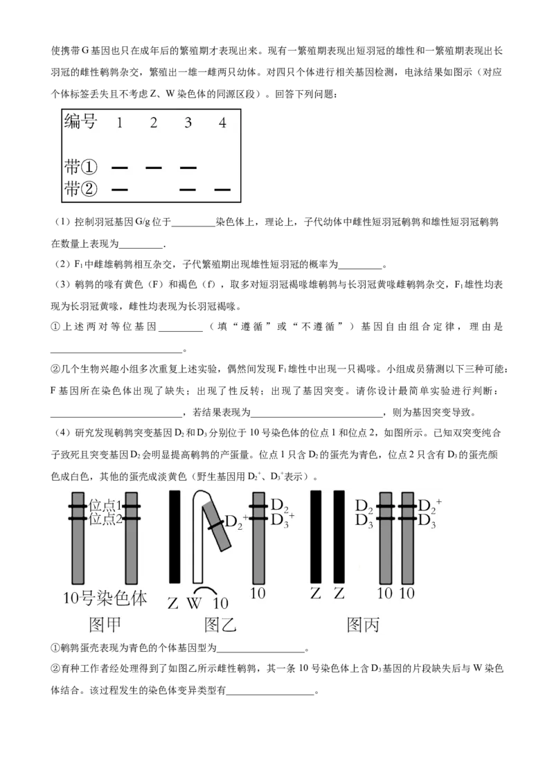 湖南省长沙市长郡中学2023-2024学年高三下学期二模生物试题Word版含解析(1)_2024年4月_01按日期_6号_2024届湖南省长沙市长郡中学高三下学期二模