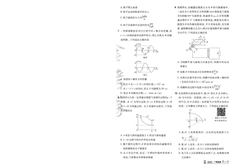 2025《金考卷&middot;特快专递&middot;第4期》物理-A4_2024-2025高三（6-6月题库）_2025年01月试卷_01012025《金考卷&middot;特快专递&middot;第4期》_物理