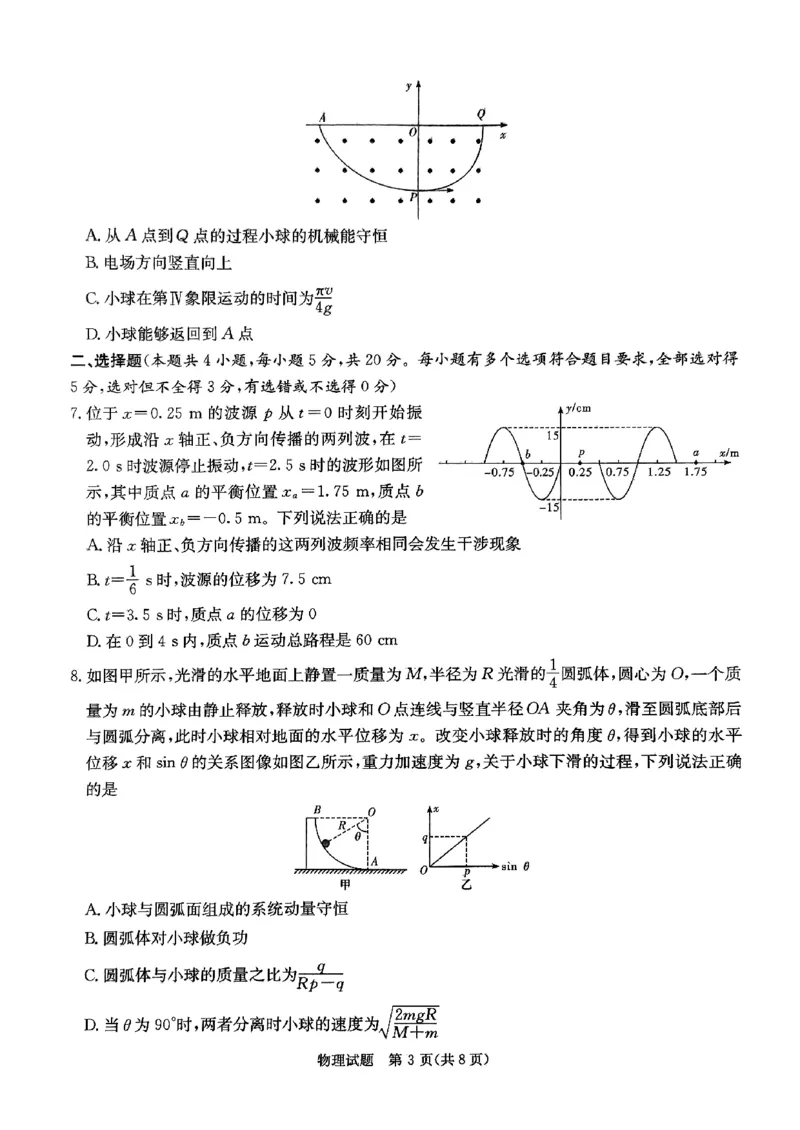 湖南卷湖南省炎德英才名校联考联合体2024年(届)高三下学期5月高考考前仿真联考(三)(5.20-5.21)物理试题_2024年5月_01按日期_23号