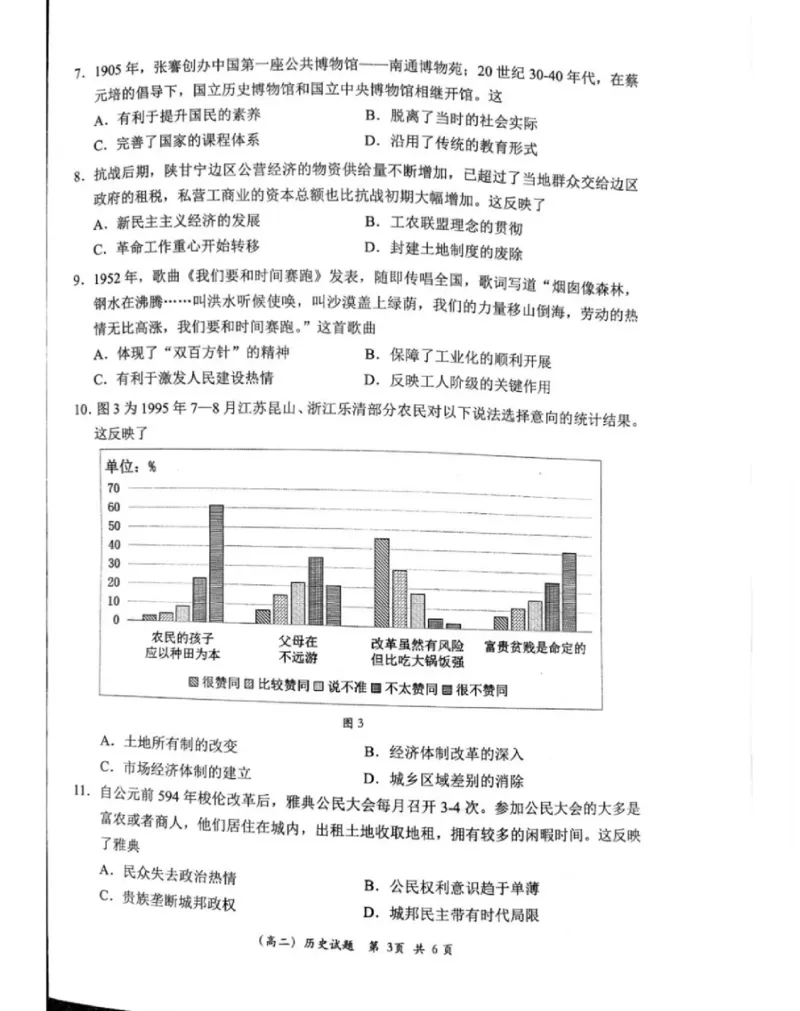 2024深圳高二调研考历史试卷_2024-2025高三（6-6月题库）_2024年07月试卷_240707广东省深圳市2023-2024学年高二下学期7月期末调研考试_广东省深圳市2023-2024学年高二下学期7月期末调研考试历史