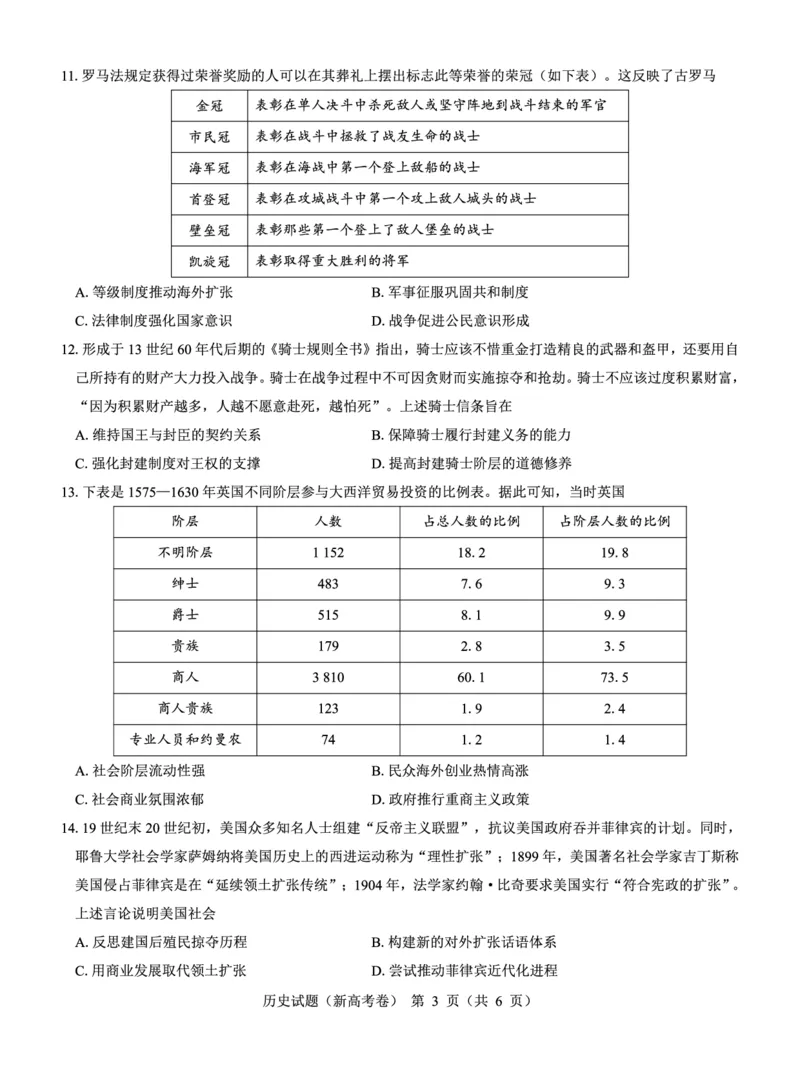 新高考卷名校教研联盟2024届高三4月联考历史(1)_2024年5月_025月合集_2024届名校教研联盟高三4月联考（新高考卷）