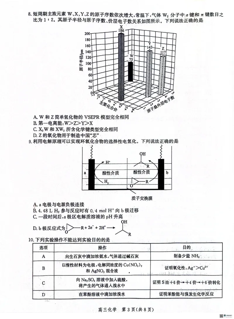 河北省沧衡名校联盟2023-2024学年高三下学期模拟考试（期中）化学试题+答案(1)_2024年5月_025月合集_2024届河北沧衡名校联盟高三下学期模拟考试（期中）