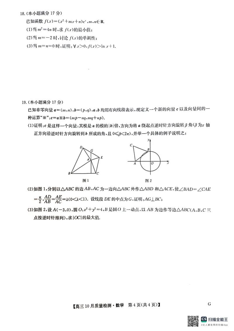 2024-2025学年高三上学期11月月考数学试题_2024-2025高三（6-6月题库）_2024年11月试卷_11072025届九师联盟高三11月联考（11.5-11.6）_2025届九师联盟高三11月联考数学