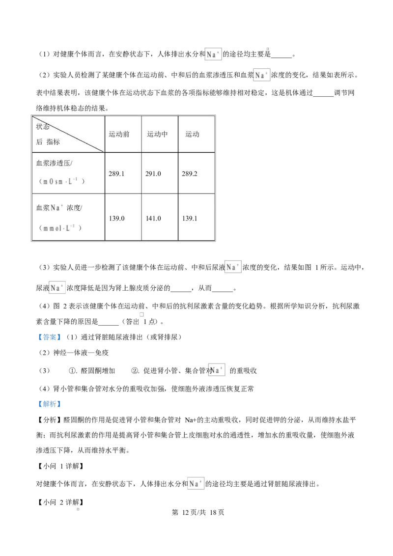 云南省楚雄州中小学2024-2025学年高二上学期期末教育学业质量监测生物试题Word版含解析_2024-2025高二（7-7月题库）_2025年03月试卷