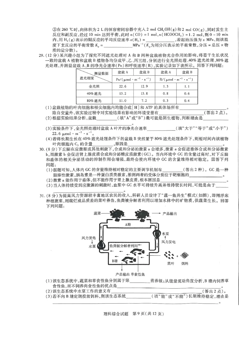 河南省商丘市第一高级中学、临颍县第一高级中学2校2022-2023学年高三下学期3月月考理综试题(1)_2024年2月_022月合集_2023届河南天一大联考高三阶段性测试(五)全科