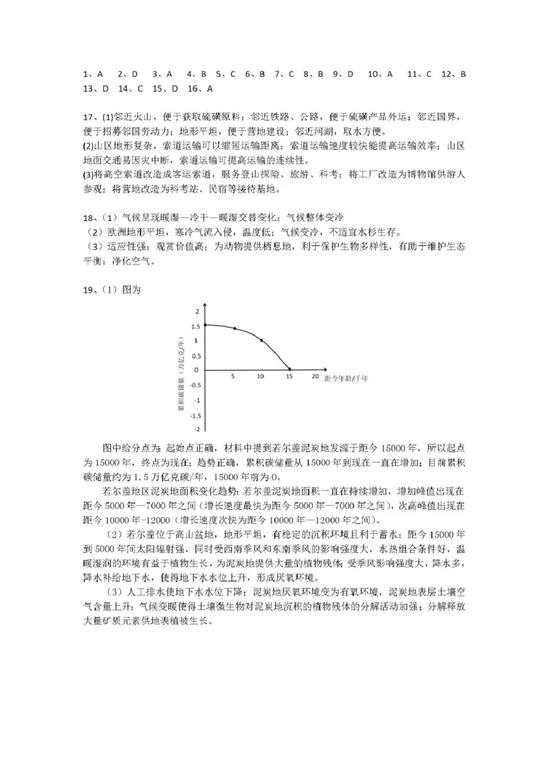 云南省昆明市第十二中学教育集团2024-2025学年高二下学期期中质量检测地理试题（PDF版，含答案）_2024-2025高二（7-7月题库）_2025年05月试卷