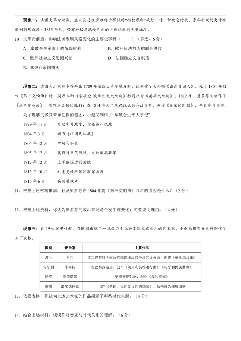 浦东新区2024届高三二模历史卷_2024年4月_01按日期_6号_2024届上海市浦东新区高三二模_2024届上海市浦东新区高三二模历史