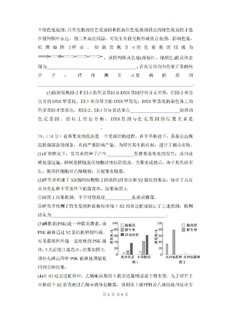 2025届广东省深圳外国语学校（集团）龙华高中部高三第一次月考生物试卷_2024-2025高三（6-6月题库）_2024年08月试卷