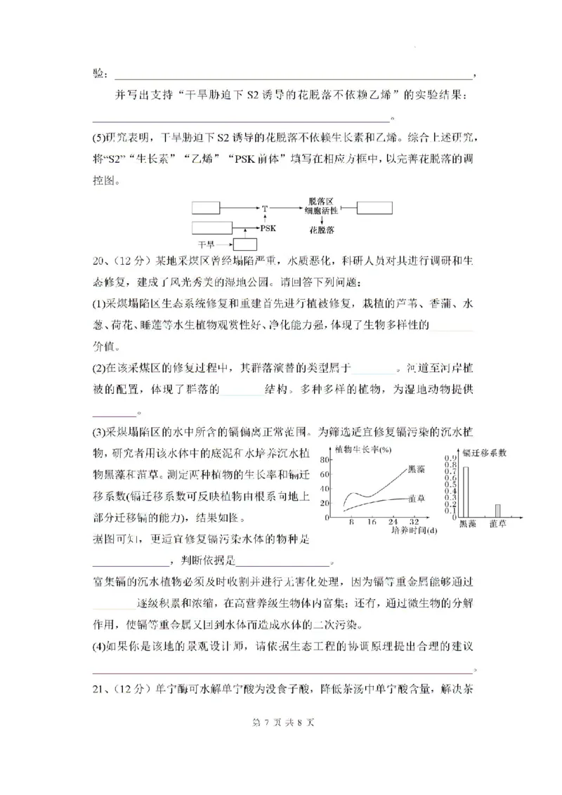 2025届广东省深圳外国语学校（集团）龙华高中部高三第一次月考生物试卷_2024-2025高三（6-6月题库）_2024年08月试卷
