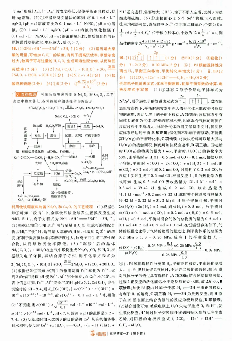 2025《金考卷&middot;特快专递&middot;第4期》化学-答案_2024-2025高三（6-6月题库）_2025年01月试卷_01012025《金考卷&middot;特快专递&middot;第4期》_化学