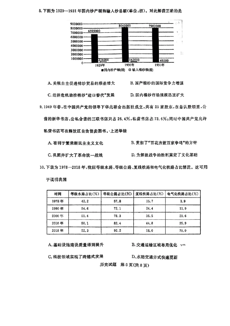 2025届高三金科新未来10月联考历史试卷_2024-2025高三（6-6月题库）_2024年10月试卷_1013河南省2025届高三金科新未来10月联考