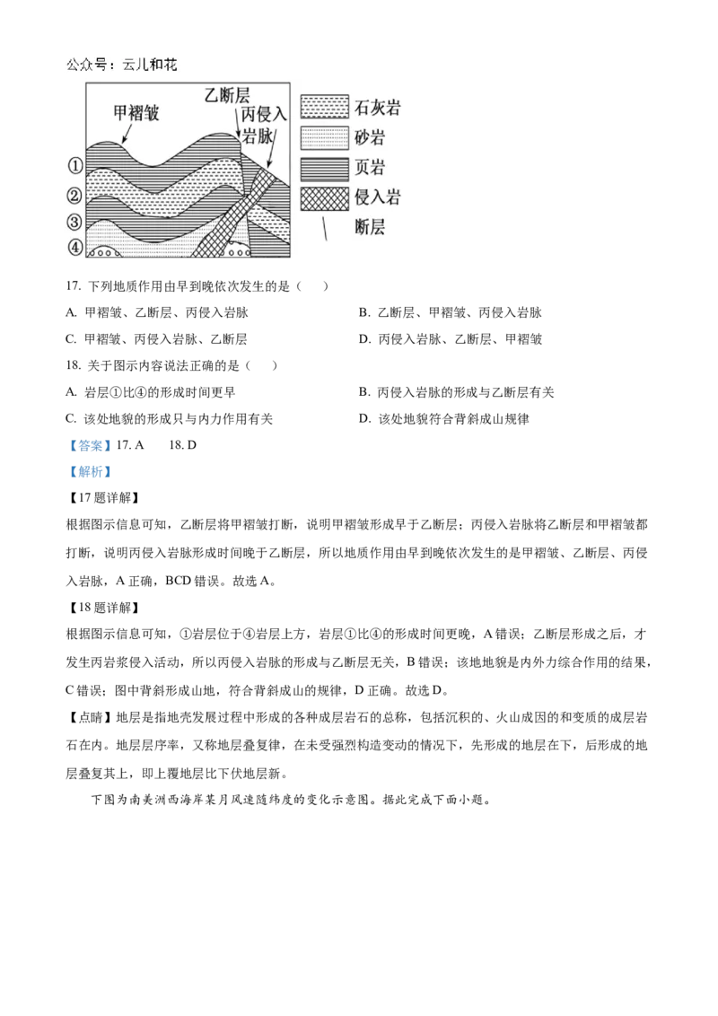 浙江省宁波市三锋教研联盟2024-2025学年高二上学期期中考试地理Word版含解析_2024-2025高二（7-7月题库）_2024年12月试卷_1211浙江省宁波市三锋教研联盟2024-2025学年高二上学期期中考试