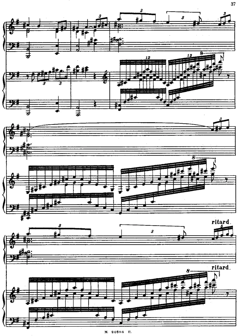 Rachmaninoff-RussianRhapsodyForTwoPianos_一万首著名钢琴曲谱哈农贝多芬合集视频教学电子版高清无水印可打印_1古典钢琴知名音乐家谱_拉赫玛尼诺夫钢琴谱全集
