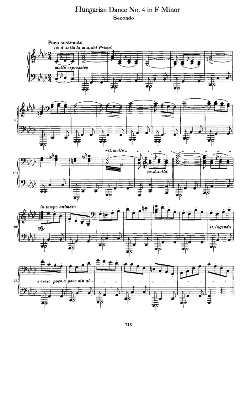 HungarianDanceNo04inf_一万首著名钢琴曲谱哈农贝多芬合集视频教学电子版高清无水印可打印_1古典钢琴知名音乐家谱_勃拉姆斯钢琴谱全集_匈牙利舞曲四手联弹版