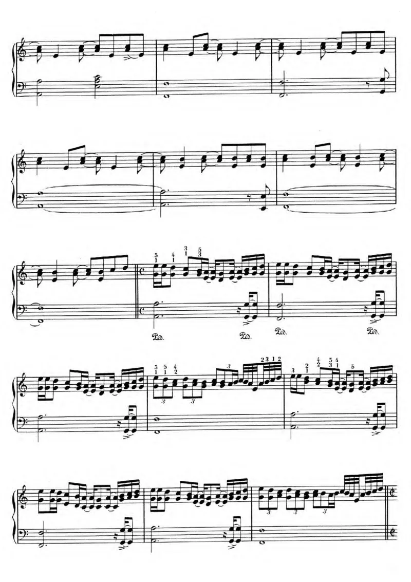 GeorgeWinston.Autumn_一万首著名钢琴曲谱哈农贝多芬合集视频教学电子版高清无水印可打印_06影视钢琴谱合集_影视主题曲钢琴谱