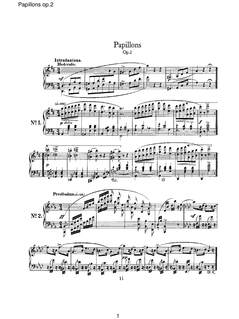 Papillonsop.2_一万首著名钢琴曲谱哈农贝多芬合集视频教学电子版高清无水印可打印_1古典钢琴知名音乐家谱_舒曼钢琴谱全集_RobertSchumann罗伯特&middot;舒曼(1810-1856)