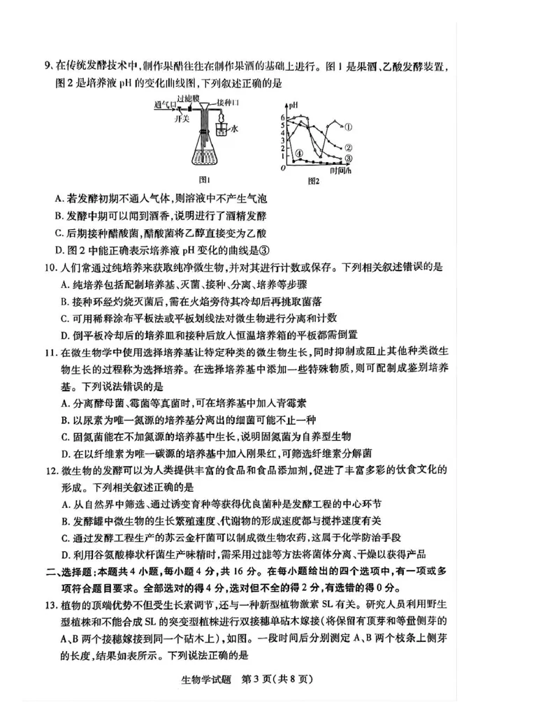 湖南省示范性高中2024-2025学年高二下学期2月联考生物试卷（PDF版，含答案)_2024-2025高二（7-7月题库）_2025年03月试卷_0313湖南省示范性高中2024-2025学年高二下学期2月联考