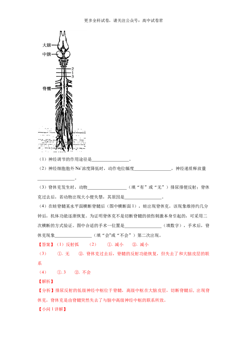生物（九省联考真题完全解读，安徽卷）-2024年1月&ldquo;九省联考&rdquo;真题完全解读与考后提升_2024年4月_其他_2024年1月新&ldquo;九省联考&rdquo;考后提升卷（原卷+解析）
