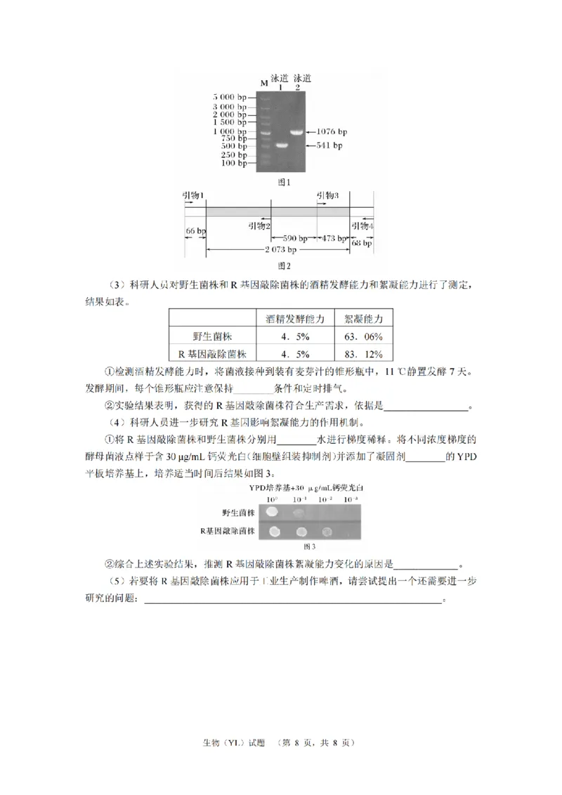 生物（YL）_2024年2月_01每日更新_22号_2024届湖南省长沙市雅礼中学高考一模_2024届湖南省长沙市雅礼中学高考一模生物