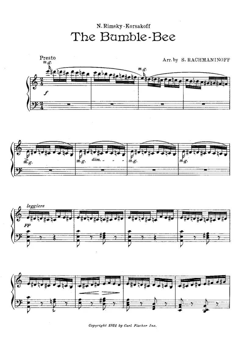 TheBumblebee_一万首著名钢琴曲谱哈农贝多芬合集视频教学电子版高清无水印可打印_1古典钢琴知名音乐家谱_拉赫玛尼诺夫钢琴谱全集