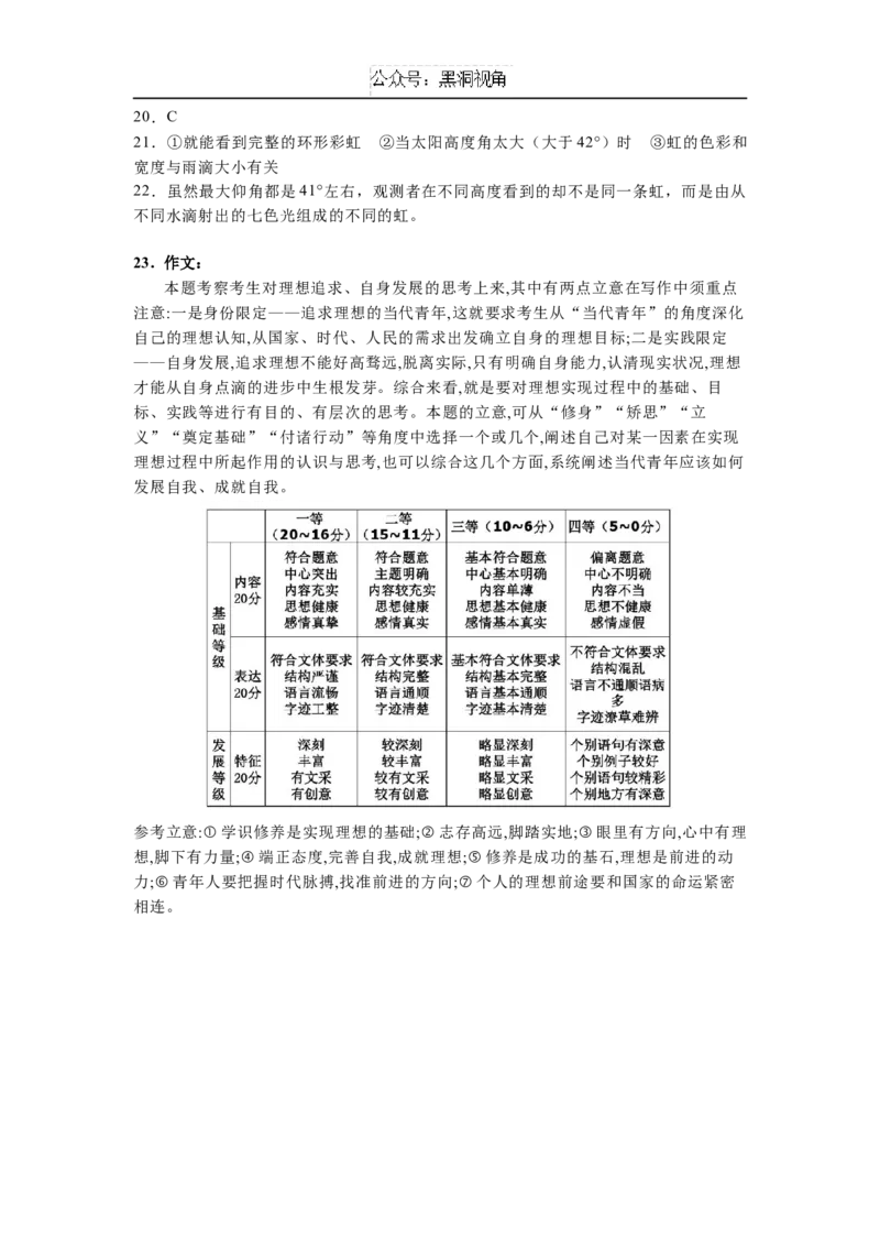 河北省唐山市第一中学2024-2025学年高三上学期开学考试语文答案_2024-2025高三（6-6月题库）_2024年08月试卷_0820河北省唐山一中2025届高三8月开学收心考试
