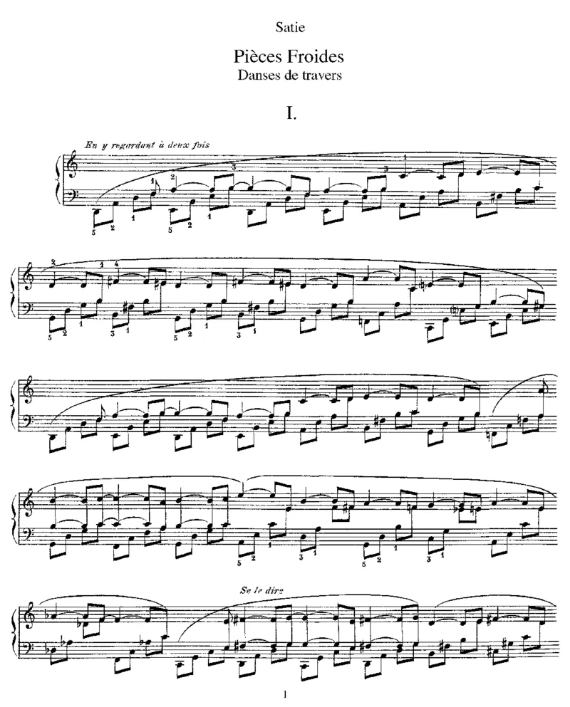 PiecesFroides(Dansesdetravers)_一万首著名钢琴曲谱哈农贝多芬合集视频教学电子版高清无水印可打印_1古典钢琴知名音乐家谱_萨蒂钢琴谱全集_其他