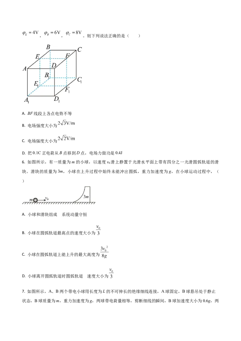 吉林省通化市梅河口市第五中学2025-2026学年高二上学期11月期中物理试卷（含解析）_2025年11月高二试卷_251119吉林省梅河口市第五中学2025-2026学年高二上学期11月期中考试（全）