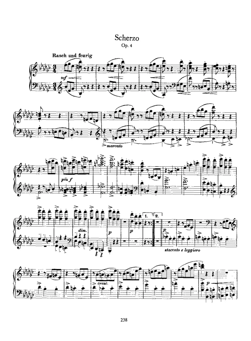 Scherzo,Op4_一万首著名钢琴曲谱哈农贝多芬合集视频教学电子版高清无水印可打印_1古典钢琴知名音乐家谱_勃拉姆斯钢琴谱全集_其他