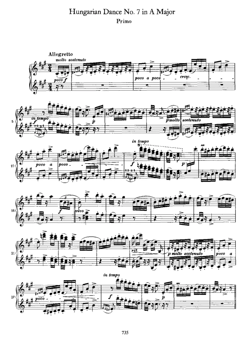 HungarianDanceNo07inA_一万首著名钢琴曲谱哈农贝多芬合集视频教学电子版高清无水印可打印_1古典钢琴知名音乐家谱_勃拉姆斯钢琴谱全集_匈牙利舞曲四手联弹版