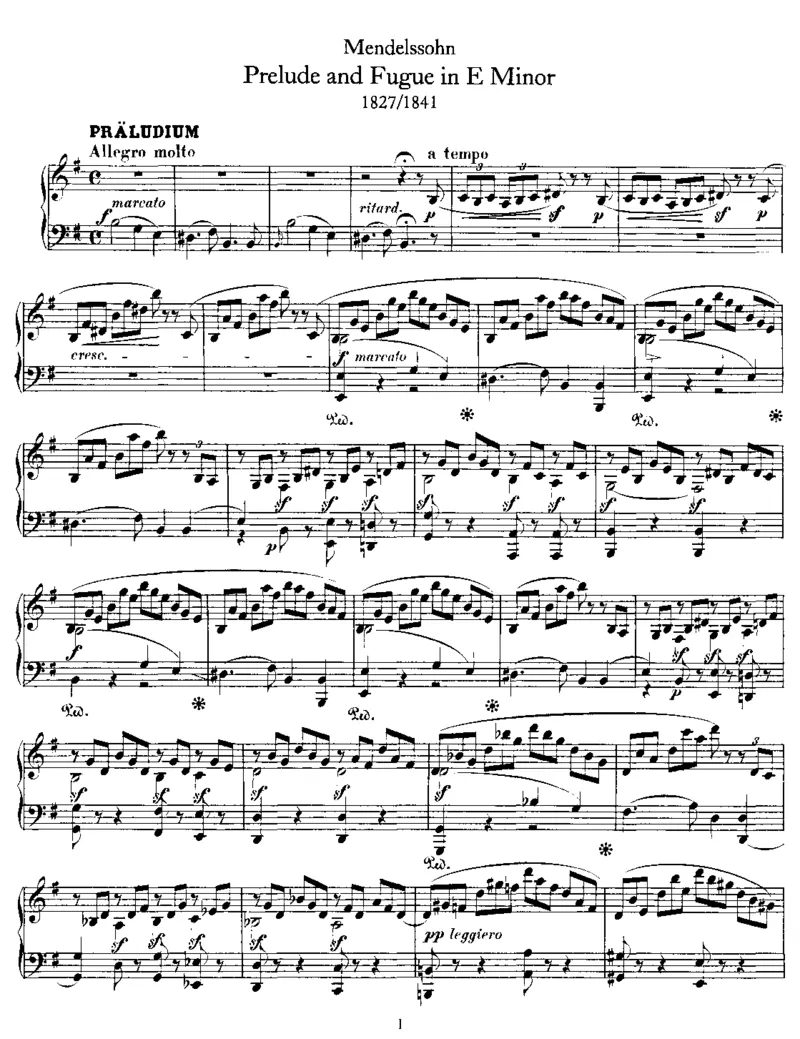 PreludeandFugueine,(1841)_一万首著名钢琴曲谱哈农贝多芬合集视频教学电子版高清无水印可打印_02现代钢琴谱合集_马克西姆钢琴谱全集_门德尔松钢琴谱全集_其他