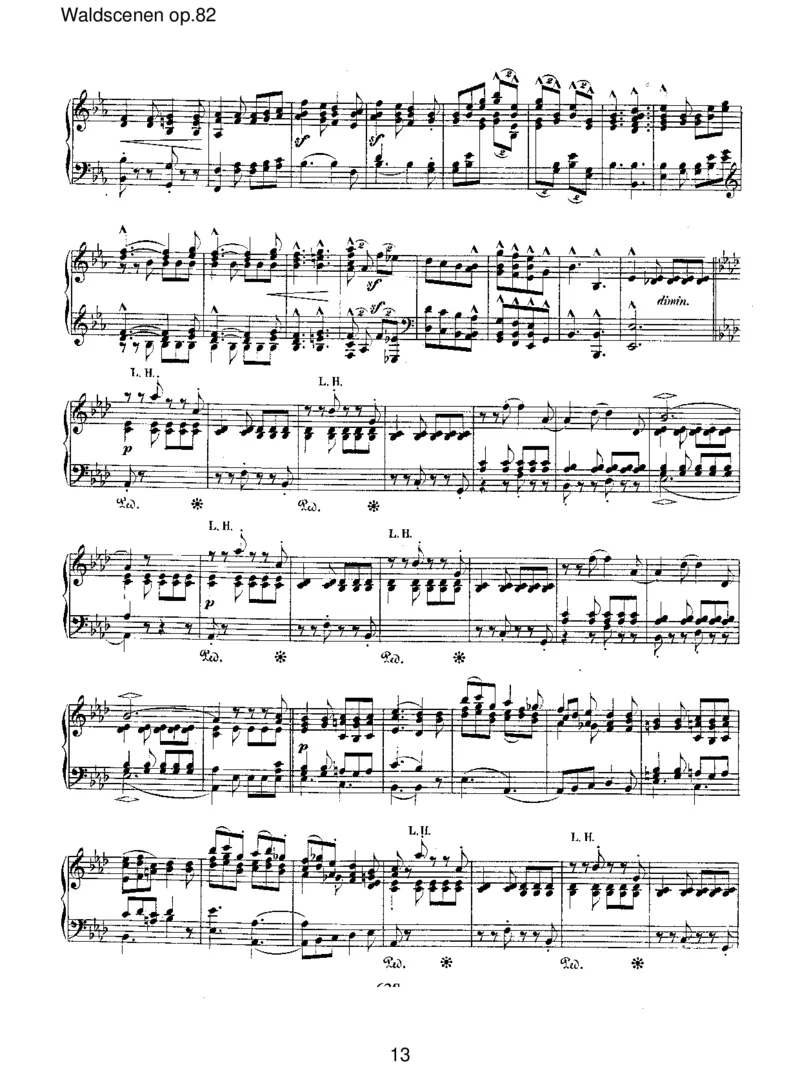 Waldscenenop.82_一万首著名钢琴曲谱哈农贝多芬合集视频教学电子版高清无水印可打印_1古典钢琴知名音乐家谱_舒曼钢琴谱全集_RobertSchumann罗伯特&middot;舒曼(1810-1856)
