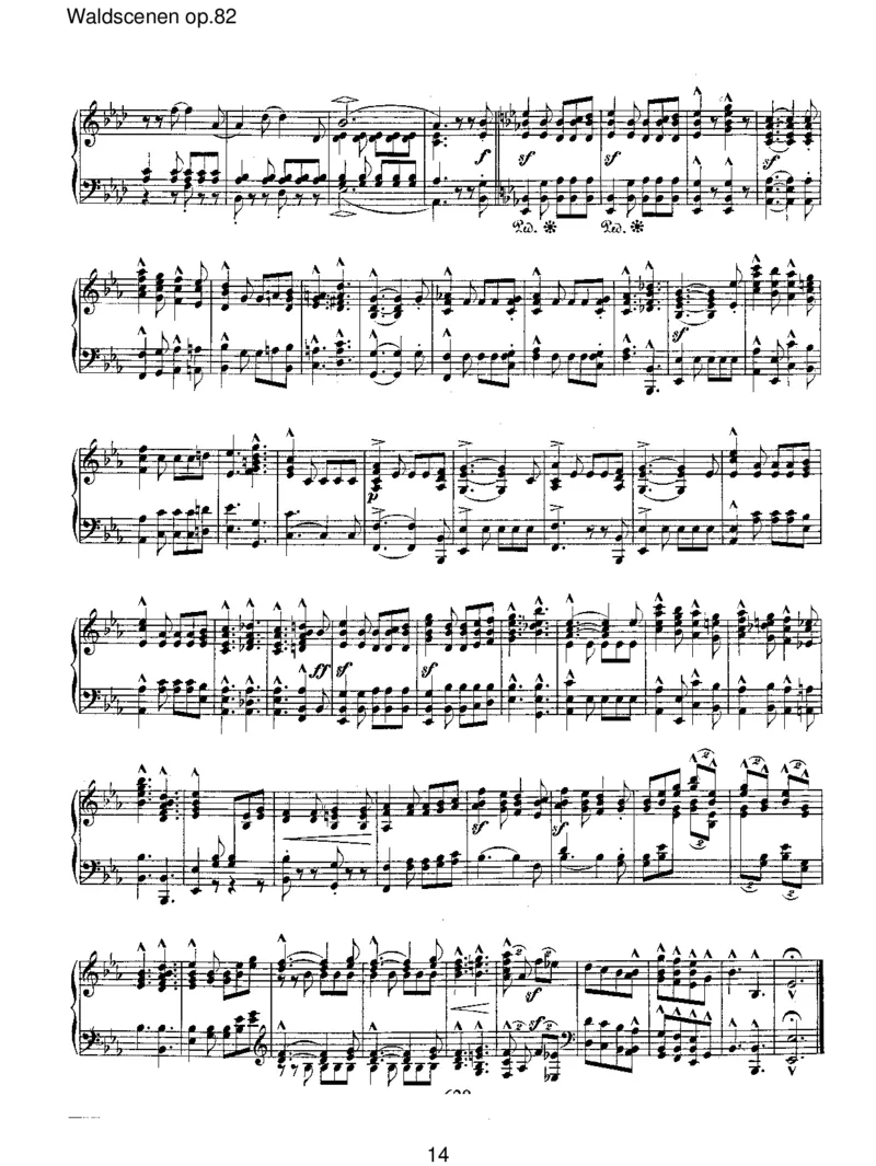 Waldscenenop.82_一万首著名钢琴曲谱哈农贝多芬合集视频教学电子版高清无水印可打印_1古典钢琴知名音乐家谱_舒曼钢琴谱全集_RobertSchumann罗伯特&middot;舒曼(1810-1856)