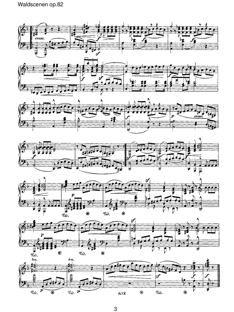 Waldscenenop.82_一万首著名钢琴曲谱哈农贝多芬合集视频教学电子版高清无水印可打印_1古典钢琴知名音乐家谱_舒曼钢琴谱全集_RobertSchumann罗伯特&middot;舒曼(1810-1856)