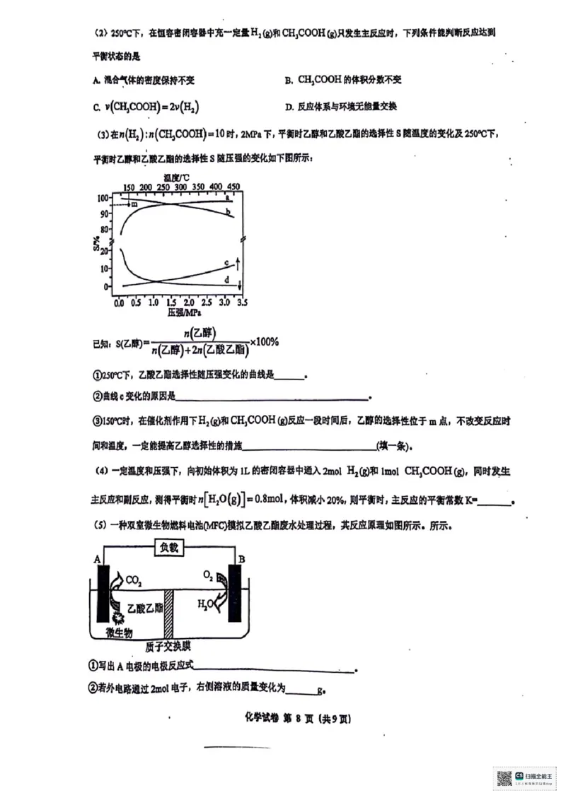 广西南宁市第二中学2024-2025学年高三上学期11月月考化学_2024-2025高三（6-6月题库）_2024年12月试卷_1207广西南宁市第二中学2024-2025学年高三上学期11月月考