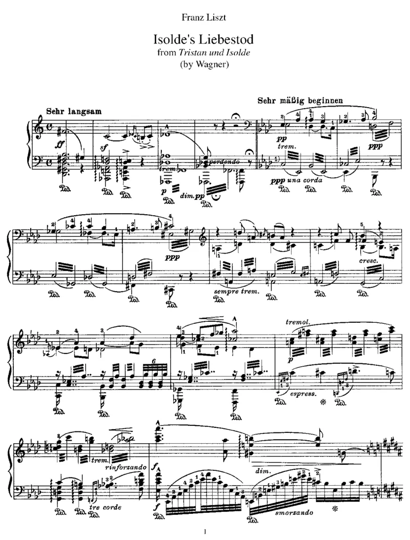 Isolde'sLiebestod(Wagner)_一万首著名钢琴曲谱哈农贝多芬合集视频教学电子版高清无水印可打印_1古典钢琴知名音乐家谱_李斯特钢琴谱全集_改编瓦格纳