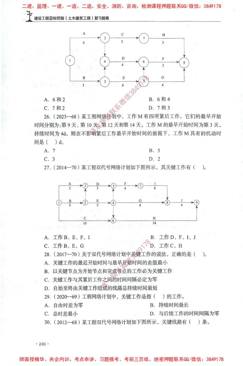 JGS-土建控制-官方习题集_监理工程师_2025监理工程师_2025年监理工程师SVIP_2025年监理土建控制SVIP_01-精华文档✿电子教材✿历年真题_25-控制《官方章节习题册》JGS推荐