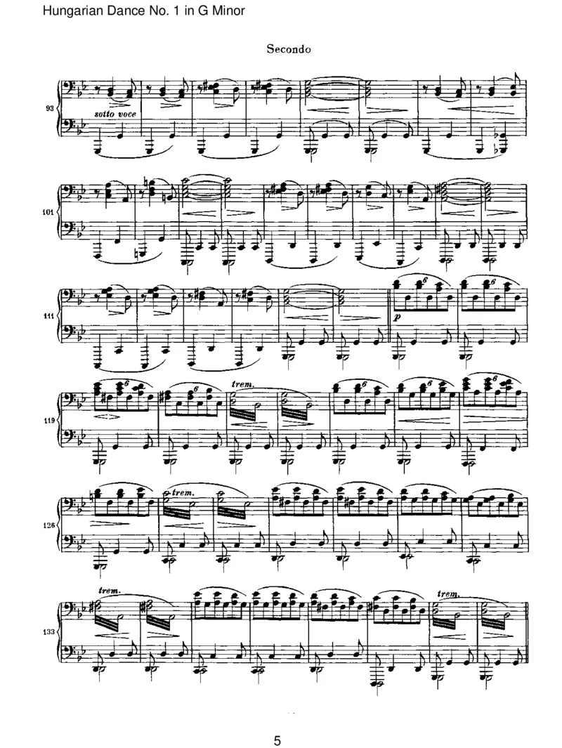 HungarianDanceNo.1inGMinor_一万首著名钢琴曲谱哈农贝多芬合集视频教学电子版高清无水印可打印_1古典钢琴知名音乐家谱_勃拉姆斯钢琴谱全集_VI.PianoWorksforFourHands