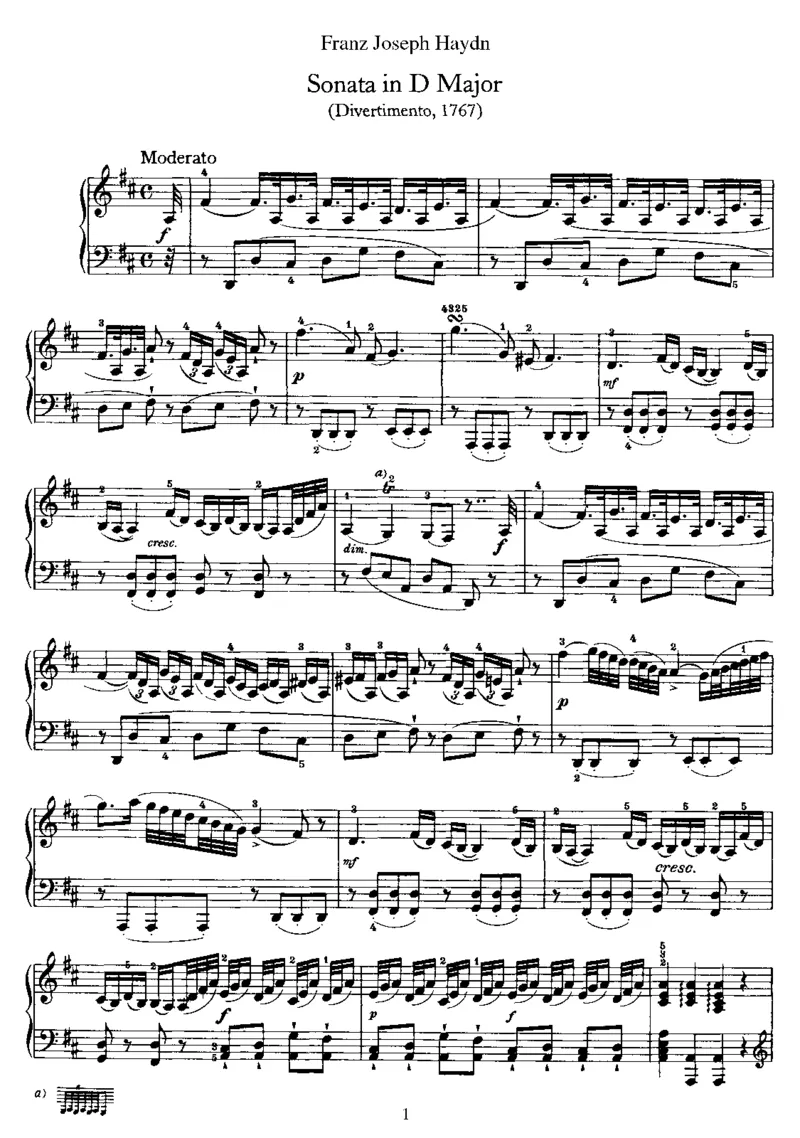 PianoSonataNo19inD_NoRestriction_一万首著名钢琴曲谱哈农贝多芬合集视频教学电子版高清无水印可打印_1古典钢琴知名音乐家谱_海顿钢琴谱全集_奏鸣曲