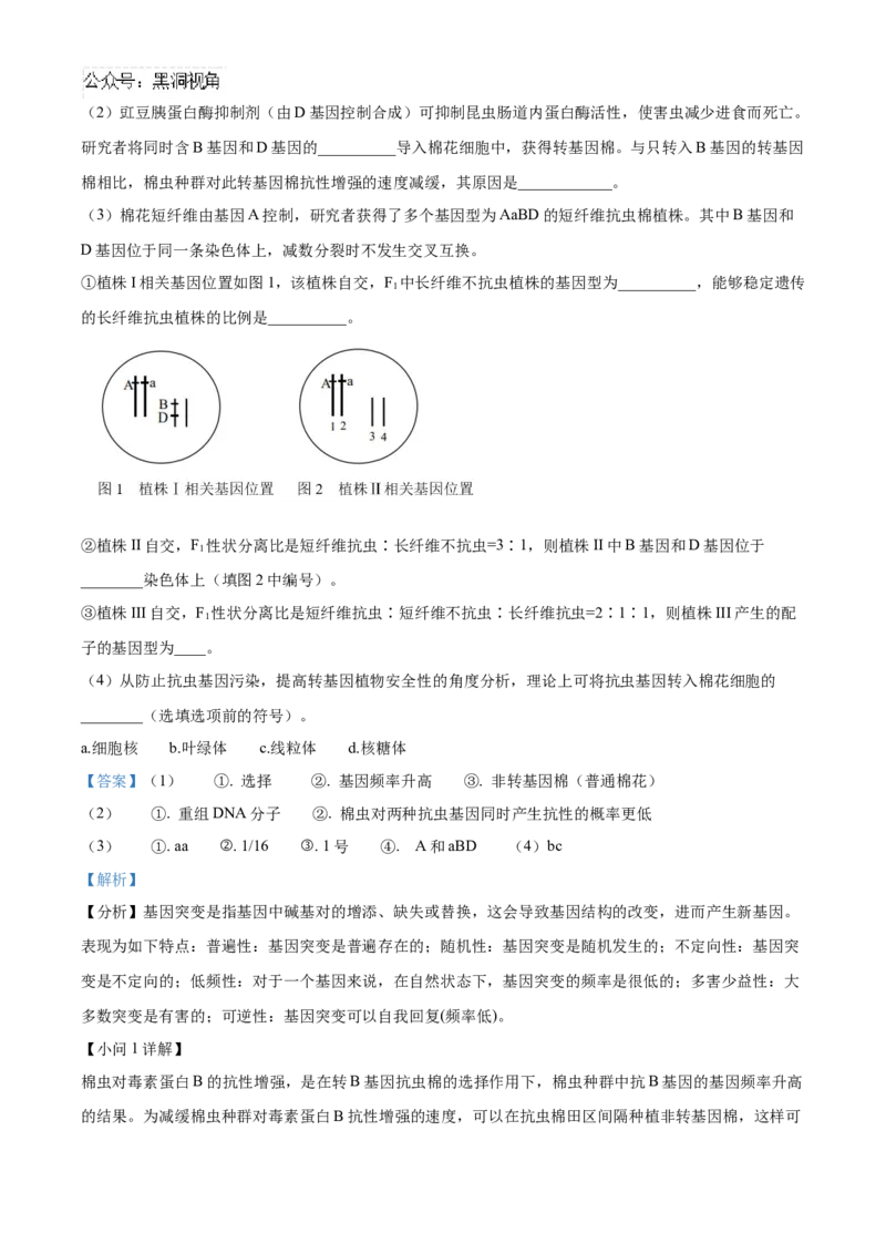 北京市海淀区2024-2025学年高三上学期10月月考生物试卷Word版含解析_2024-2025高三（6-6月题库）_2024年10月试卷_1030北京市海淀区2024-2025学年高三上学期10月考试
