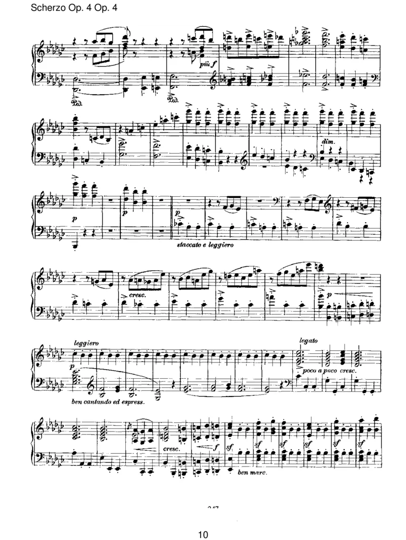 ScherzoOp.4_一万首著名钢琴曲谱哈农贝多芬合集视频教学电子版高清无水印可打印_1古典钢琴知名音乐家谱_勃拉姆斯钢琴谱全集_III.ShorterWorks
