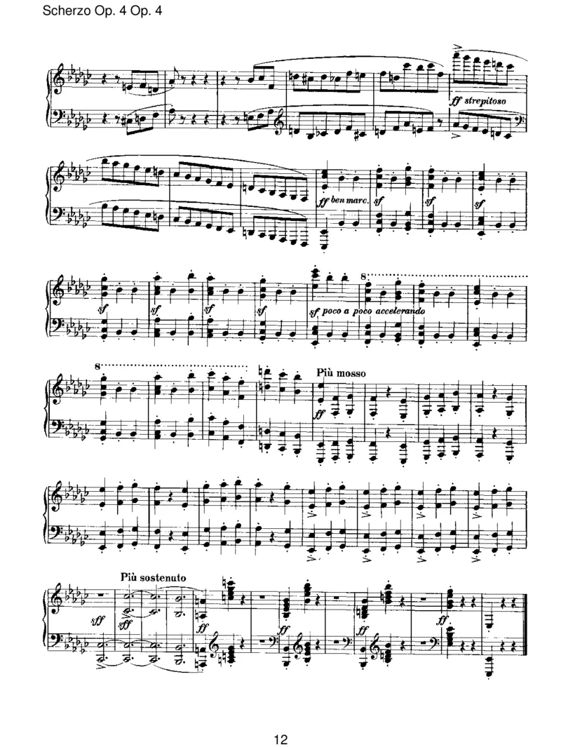 ScherzoOp.4_一万首著名钢琴曲谱哈农贝多芬合集视频教学电子版高清无水印可打印_1古典钢琴知名音乐家谱_勃拉姆斯钢琴谱全集_III.ShorterWorks