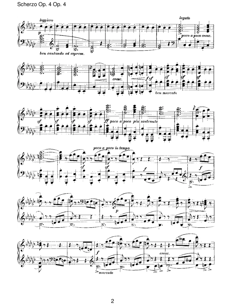 ScherzoOp.4_一万首著名钢琴曲谱哈农贝多芬合集视频教学电子版高清无水印可打印_1古典钢琴知名音乐家谱_勃拉姆斯钢琴谱全集_III.ShorterWorks