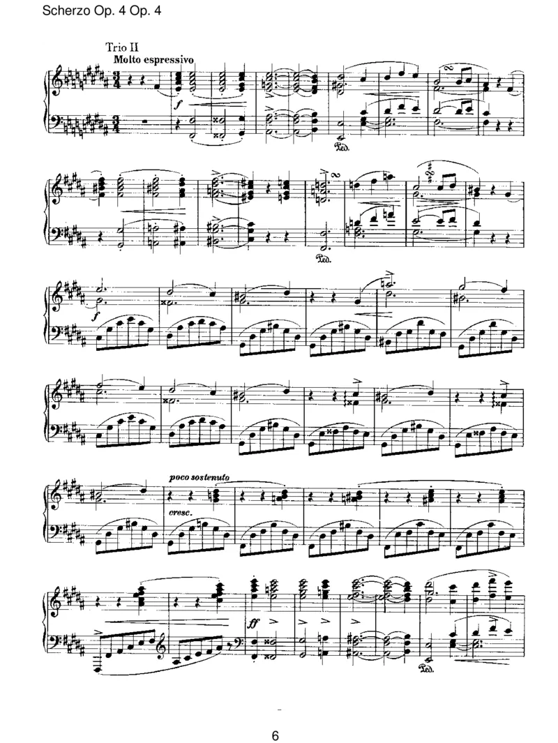 ScherzoOp.4_一万首著名钢琴曲谱哈农贝多芬合集视频教学电子版高清无水印可打印_1古典钢琴知名音乐家谱_勃拉姆斯钢琴谱全集_III.ShorterWorks
