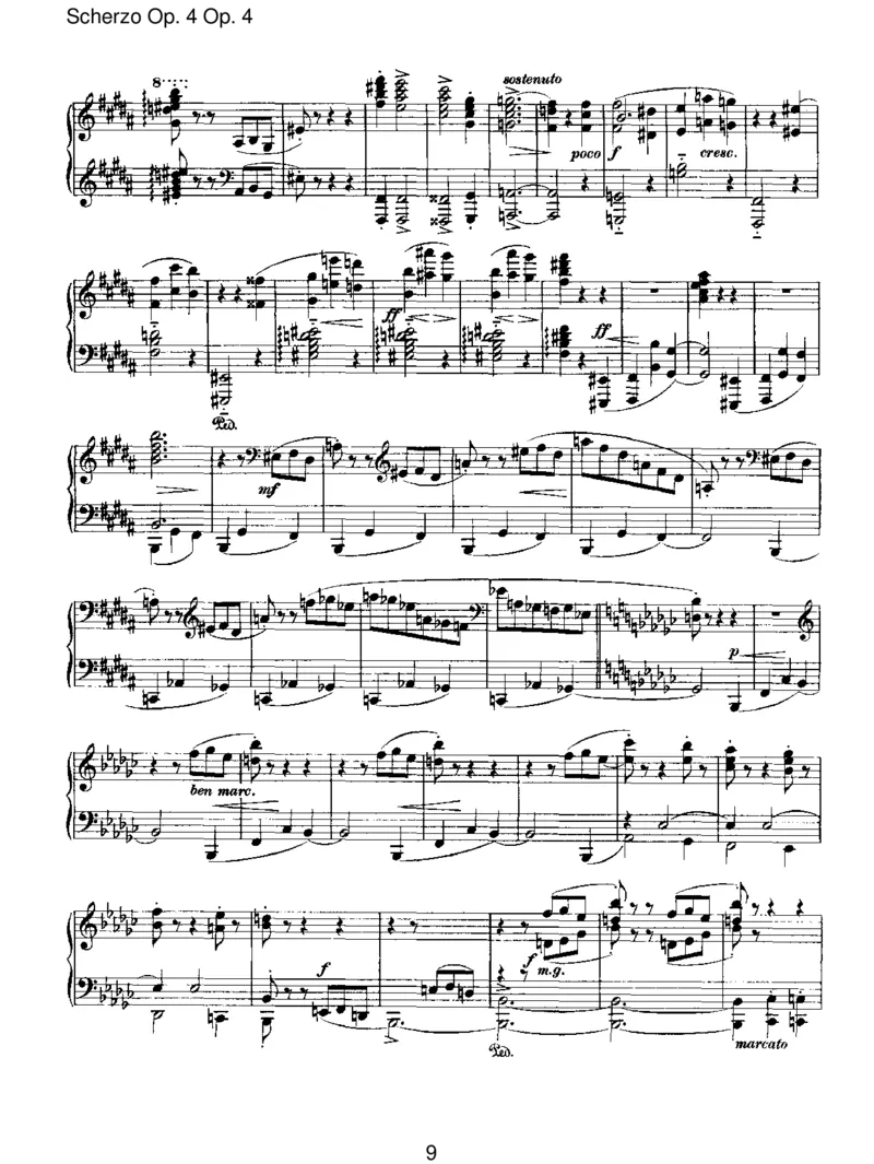 ScherzoOp.4_一万首著名钢琴曲谱哈农贝多芬合集视频教学电子版高清无水印可打印_1古典钢琴知名音乐家谱_勃拉姆斯钢琴谱全集_III.ShorterWorks
