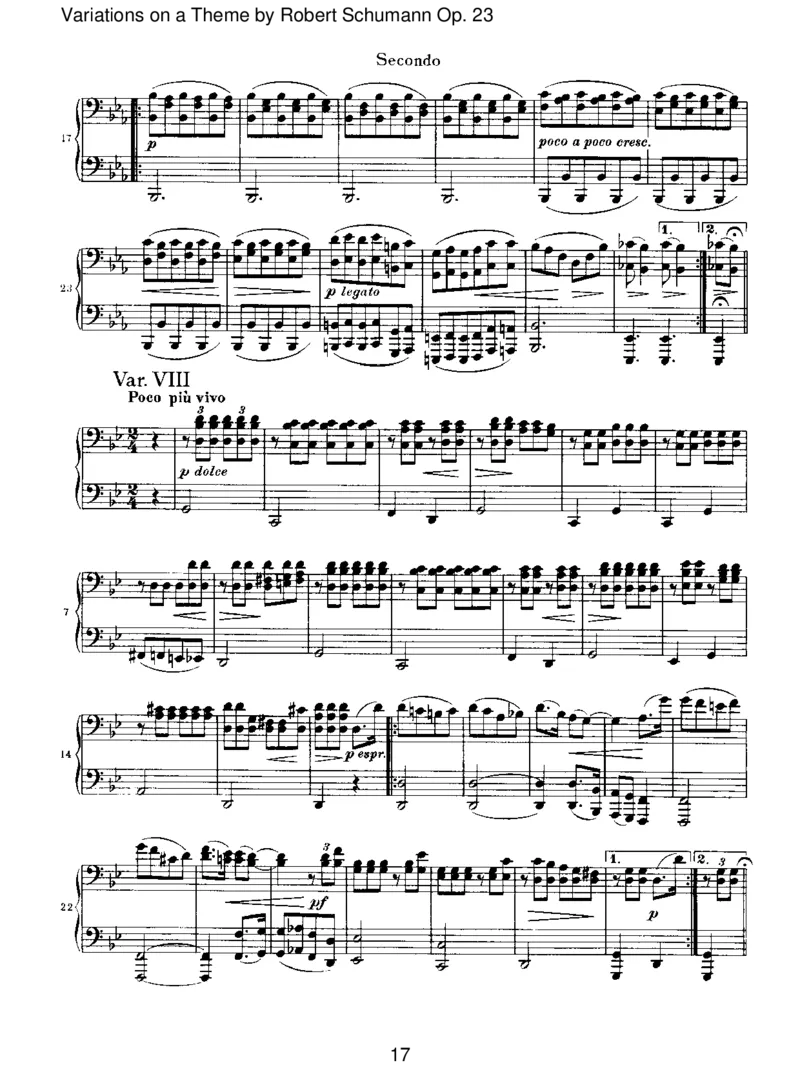 VariationsonaThemebyRobertSchumannOp.23_一万首著名钢琴曲谱哈农贝多芬合集视频教学电子版高清无水印可打印_1古典钢琴知名音乐家谱_勃拉姆斯钢琴谱全集_VI.PianoWorksforFourHands